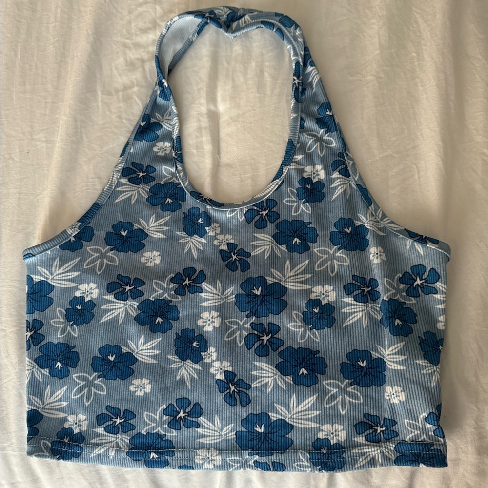 Floral halter top
